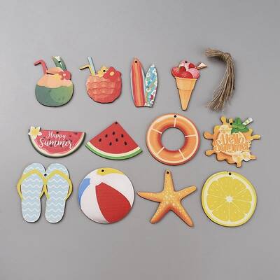 Sandbeach Theme Poplar Wood Big Pendant Decorations