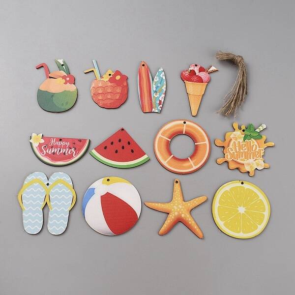 Sandbeach Theme Poplar Wood Big Pendant Decorations