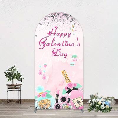 Aperturee Pink Diamonds Happy Galentines Day Arch Backdrop, 1.6X4FT(0.5X1.2M), 38.18 USD, arch backdrop kit, XQGD1X19-A