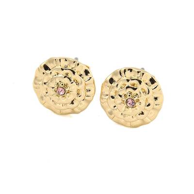 Brass Micro Pave Cubic Zirconia Ear Studs