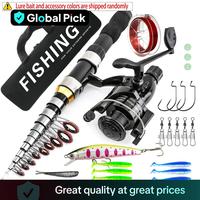 Professional Fishing Rod Set, 1 Set Anti-entanglement Design Fishing Rod with Fishing Accessories & Fishing Storage Bag, Outd...