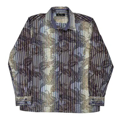 Klauss Boehler Patterned Shirt - XL Blue Cotton