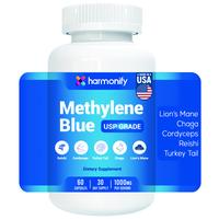HARMONIFY Methylene Blue with Lion’s Mane, Chaga, Cordyceps, Reishi, and Turkey Tail Capsules, 1000mg – USP Grade Brain &...