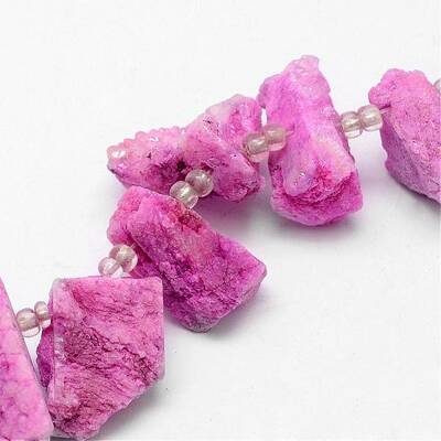 Electroplated Natural Agate Bead Strands