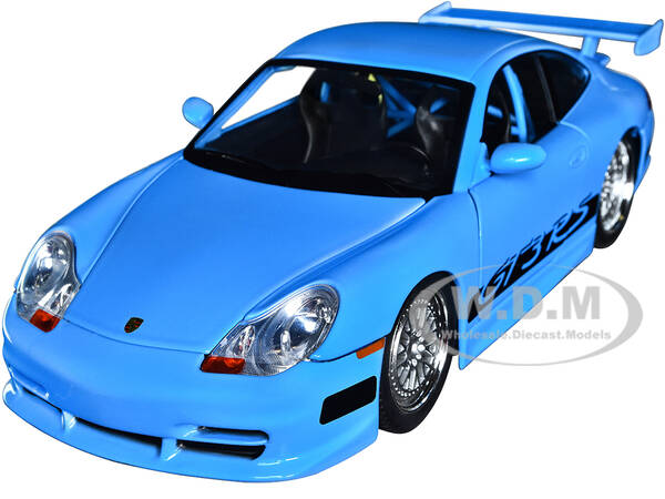 Porsche 911 GT3 RS Light Blue with Black Accents \