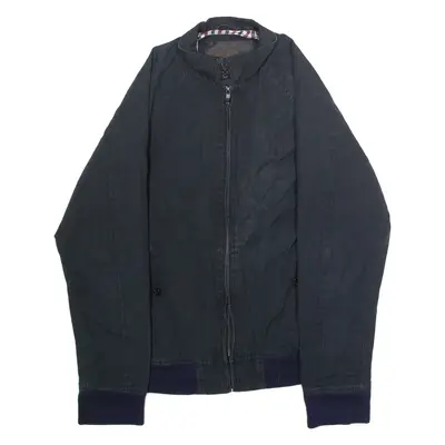 BEN SHERMAN Mens Lined Jacket Black Canvas S