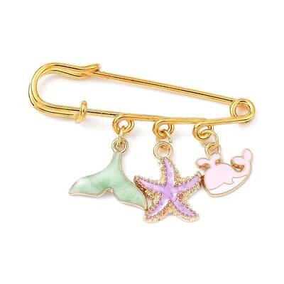 Marine Theme Pendant Alloy Enamel Brooches