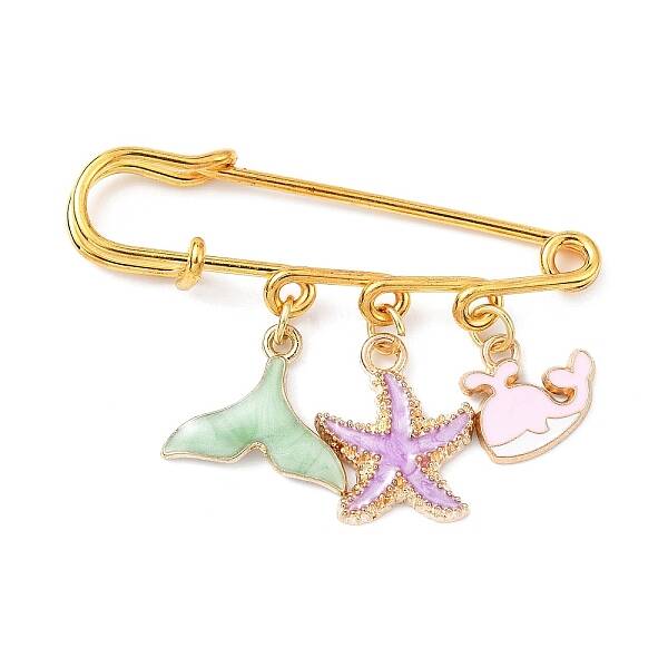 Marine Theme Pendant Alloy Enamel Brooches