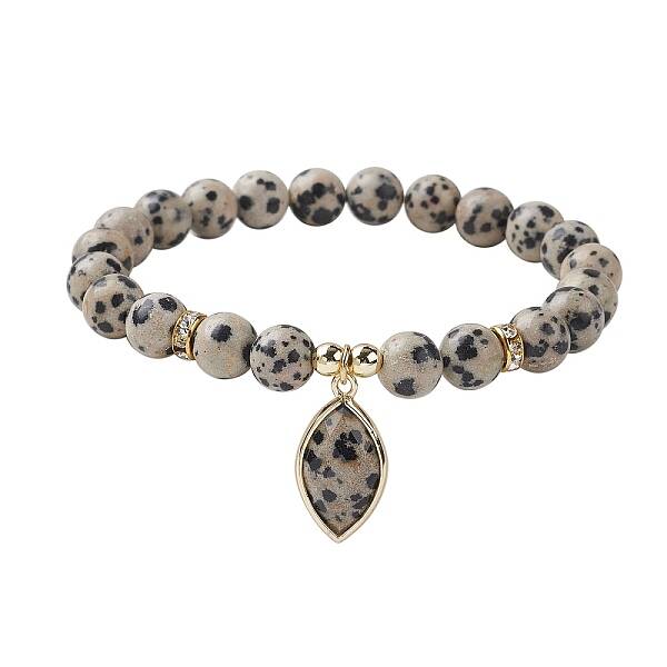 Natural Dalmatian Jasper Stretch Bracelets