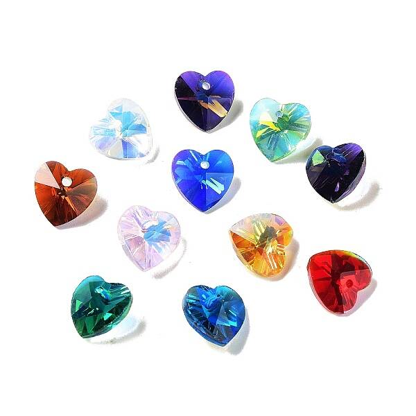 Electroplate Glass Charms