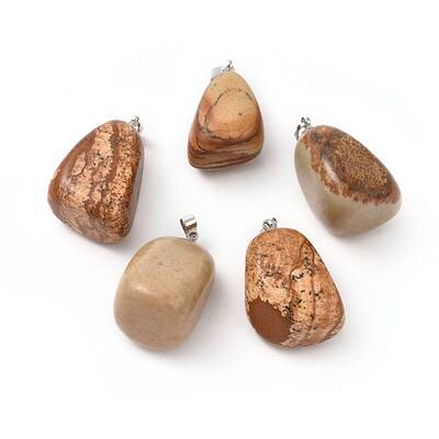 Natural Picture Jasper Pendants
