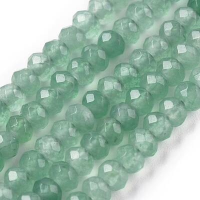 Dyed Natural Malaysia Jade Rondelle Beads Strands