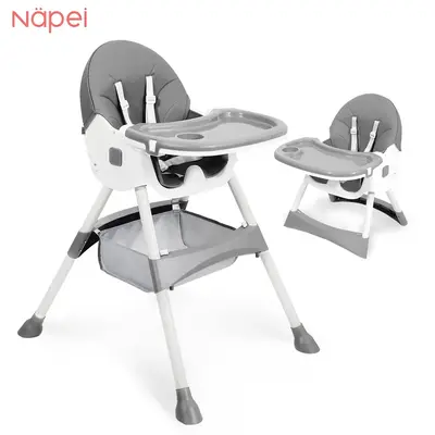 Napei Baby High Chair 6 in 1 Convertible High Chair with 5-Point Safety Harness, Adjustable Dining Tray, Easy to Clean Surfac...