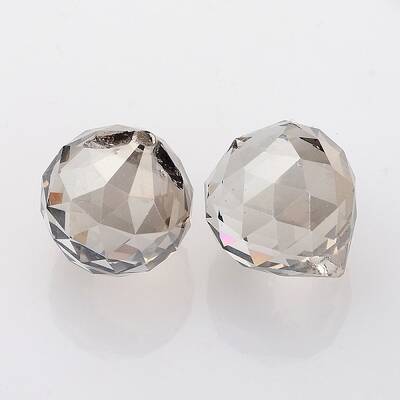 Faceted Round Glass Pendants