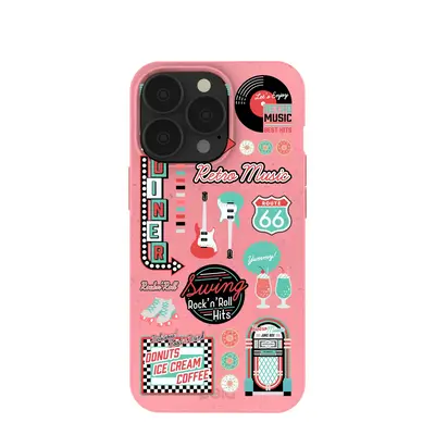Bubblegum Pink Diner Night iPhone 13 Pro Case