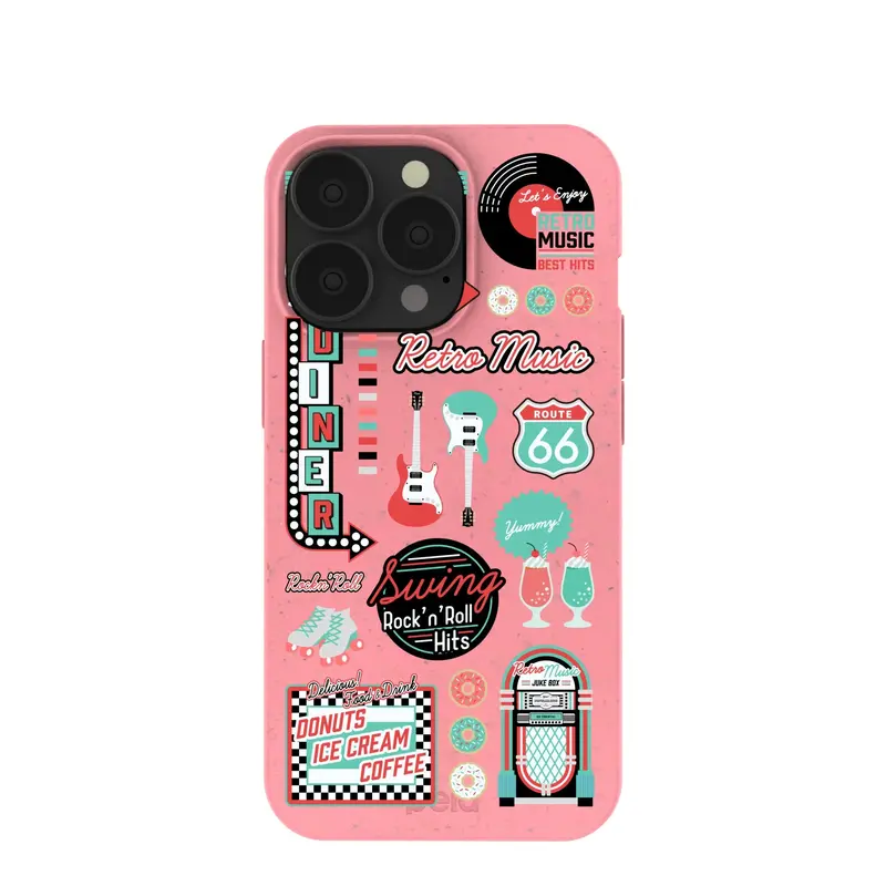Bubblegum Pink Diner Night iPhone 13 Pro Case