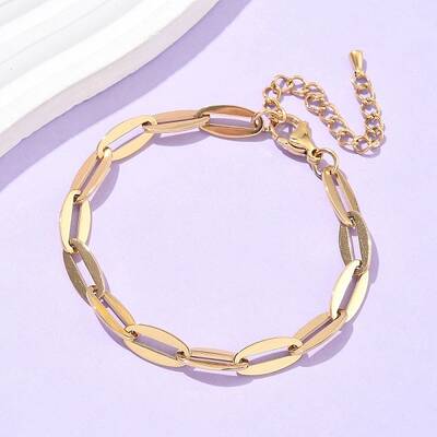 304 Stainless Steel Cable Chain Bracelets for Women