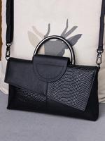 Women's Solid Color Embossed Crossbody Bag,  Crossbody Bag for Women, Leather Satchel, Large Shoulder Bag for Party, Trendy A...