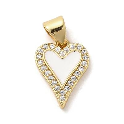 Brass Micro Pave Clear Cubic Zirconia Pendants
