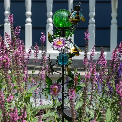 Twilight Garden Friends Solar Garden Stake - Butterflies