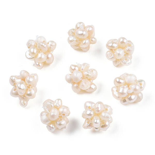 Round Natural Cultured Freshwater Pearl Beads