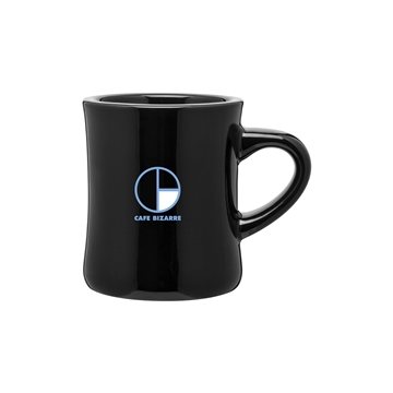 48 Customized 10 oz Diner Mug - Black - Microwave Safe