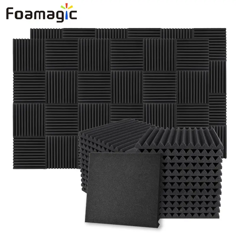 Recording Studio Soundproof Sponge, Double Sided Sound Absorbing Wall Panel, Foam Sound Panel for Studio Recording Room Home ...