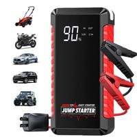 2000A Peak Jump Box, 1 Set 12V Portable Jump Starter with Tire Inflation, LED Lighting, Type C Charging 25W Vehicle Battery C...