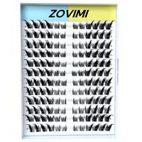 Zovimi Fox Eye Lashes Fluffy Lash Clusters ,C Curl False Eyelashes Left & Right Cluster Eyelash Extensions 144 PCS Individual...