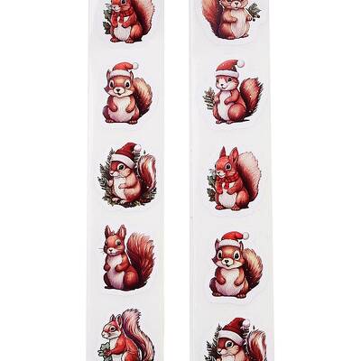 Christmas Round with Word Roll Stickers