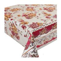 Heavy Duty Vinyl Tablecloth with Polyester Backing Waterproof Oil-Proof Plastic Table Cloth Stain-Resistant Wipeable Rectangl...