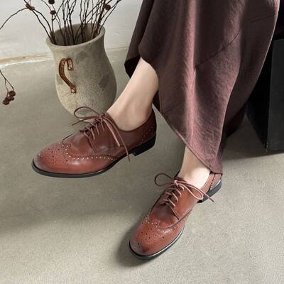 CHIKO Afërdita Round Toe Block Heels Oxfords Shoes