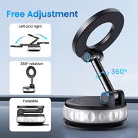 Magnetic Car Phone Mount 2025 Upgrade – 360° Rotation, Strong Suction, One-Touch Lock, Compact & Stable Car Holder