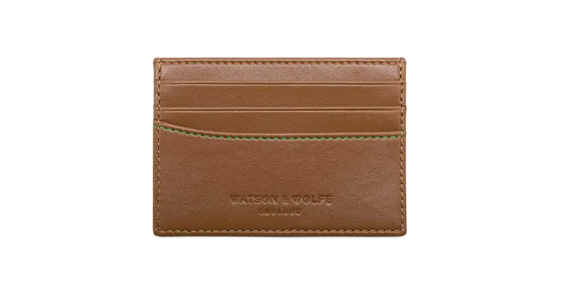 Slim Card Case in Tan