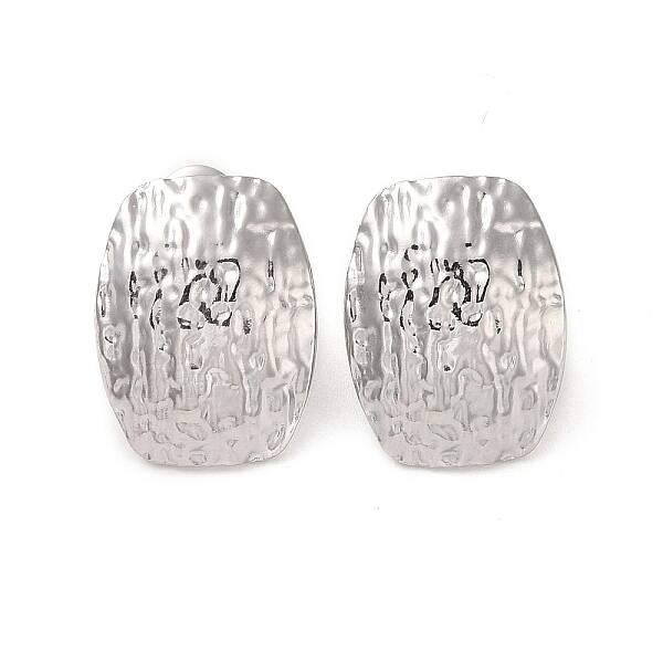Non-Tarnish Rectangle 304 Stainless Steel Stud Earrings for Women