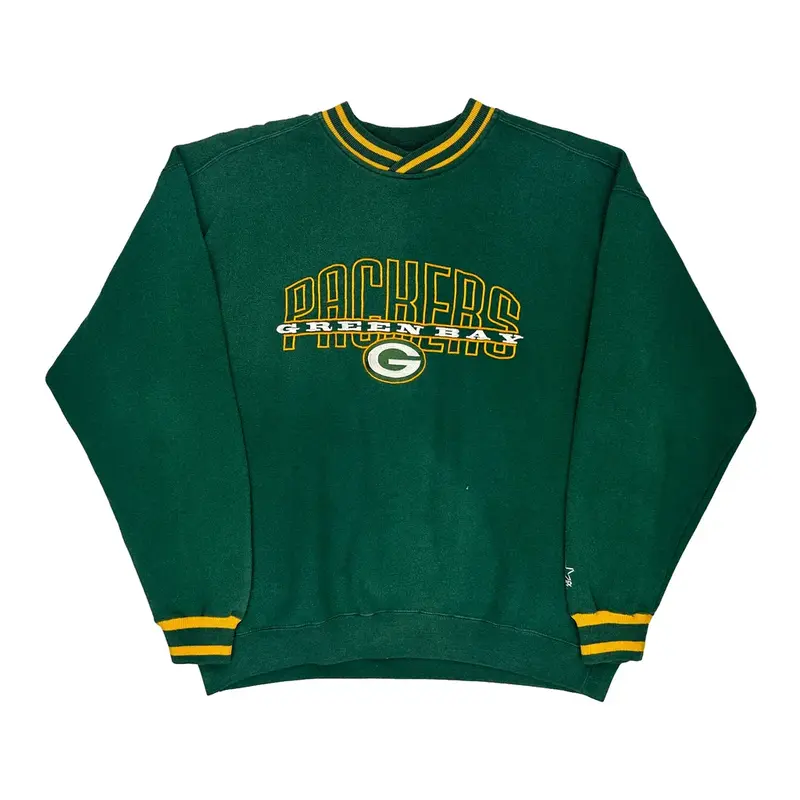 Green Bay Packers Starter Nfl Sweatshirt - Large Green Cotton Blend