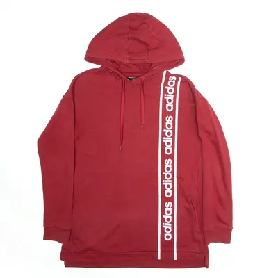 ADIDAS Red Pullover Hoodie Womens S