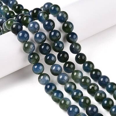 Dyed Natural White Jade Beads Strands