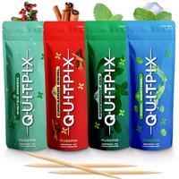 QuitPix to Help Quit Smoking Extra Thick Boosting Flavored Toothpicks - Oral Fixation - Nicotine Free - Variety Pack 40 Count
