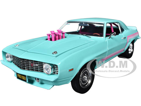 1969 Chevrolet Camaro Z/28 Light Blue with Pink Stripes \