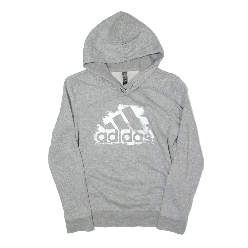 ADIDAS Hoodie Grey Pullover Womens S