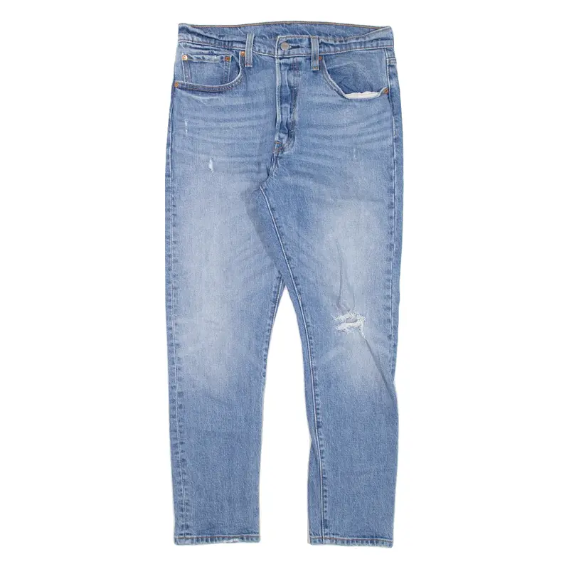 LEVI'S 501S Jeans Distressed Womens Blue Skinny Straight W30 L28