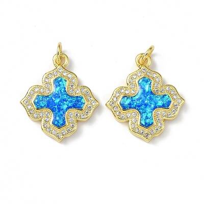 Brass Micro Pave Cubic Zirconia Pendants
