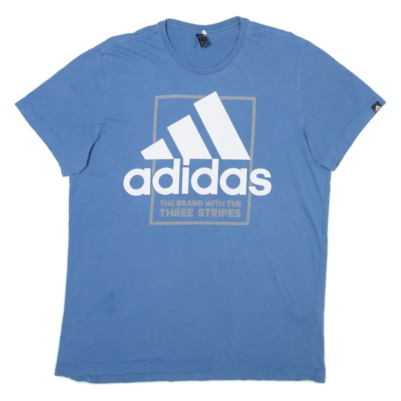 ADIDAS Mens T-Shirt Blue L