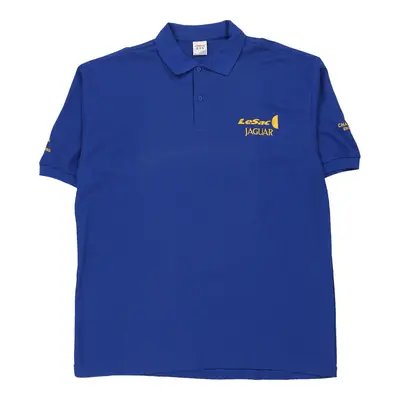 Le Sac Jaguar Jerzees Polo Shirt - 2XL Blue Cotton