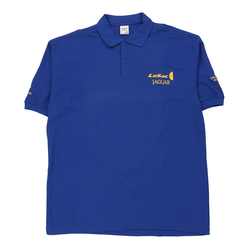 Le Sac Jaguar Jerzees Polo Shirt - 2XL Blue Cotton