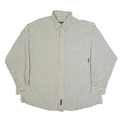 TIMBERLAND Weathergear Mens Shirt Yellow Check Long Sleeve XL