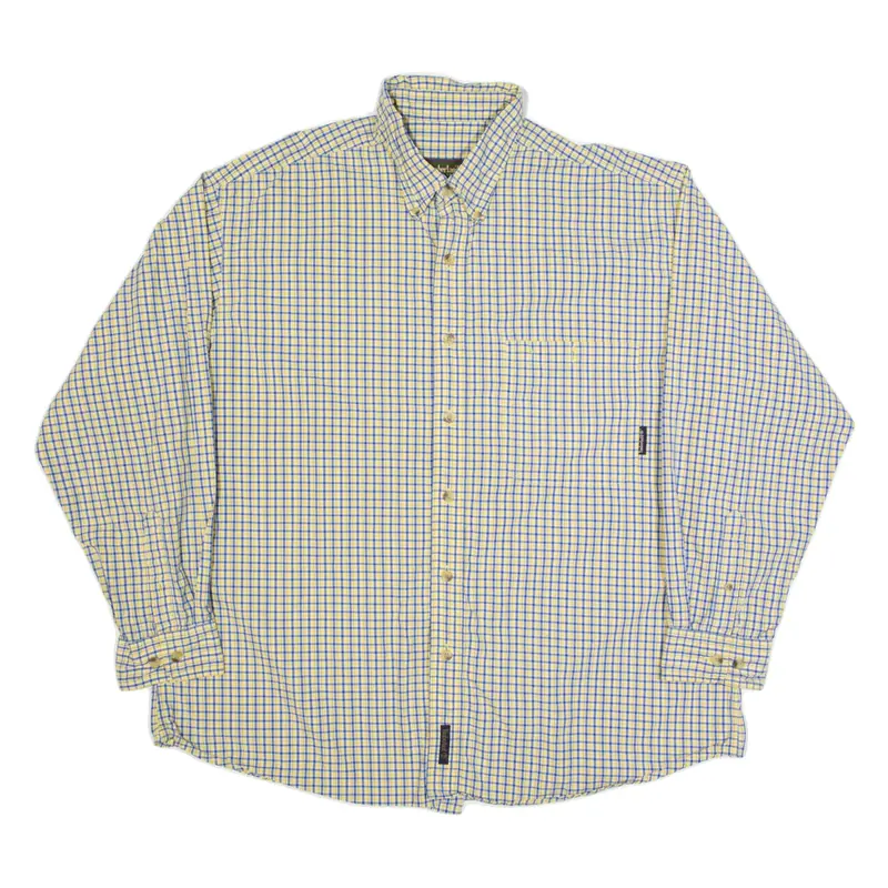TIMBERLAND Weathergear Mens Shirt Yellow Check Long Sleeve XL