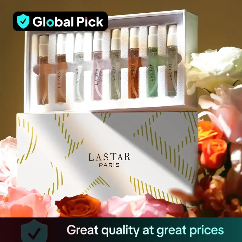 Ladies Eau De Toilette Spray Set with Gift Box, 8 Counts/set Perfume Sprays, Suitable for Elegant Ladies, Lasting and Charmin...
