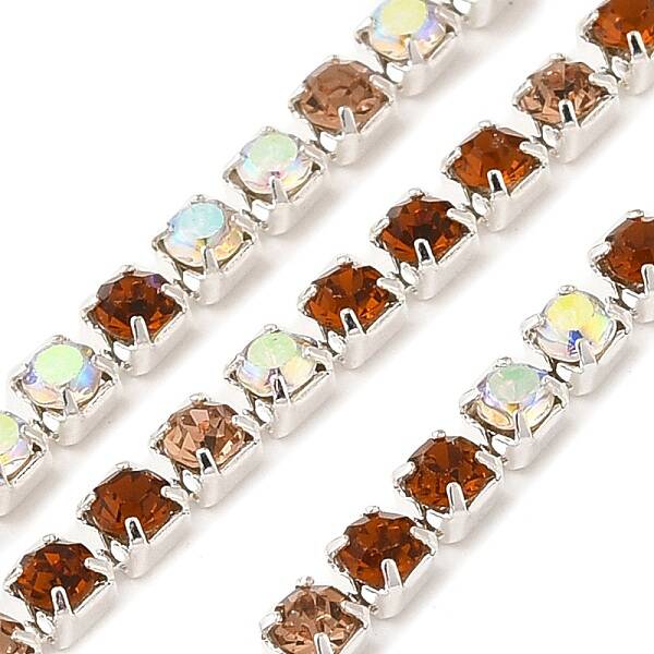 Rhinestone and Iron Cup Chain